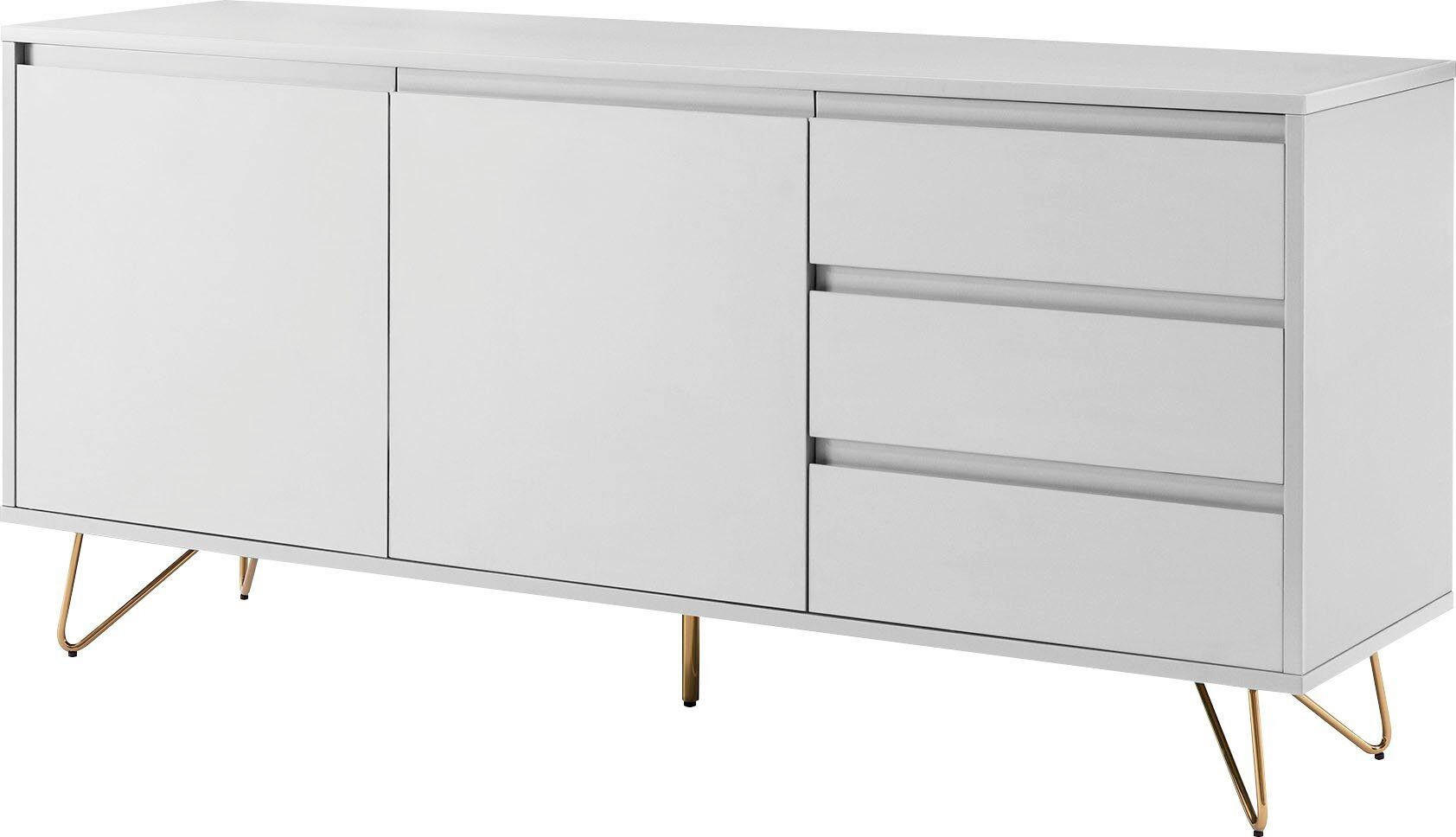 Livetastic SIDEBOARD Weiß 150cm × 40cm × 70cm