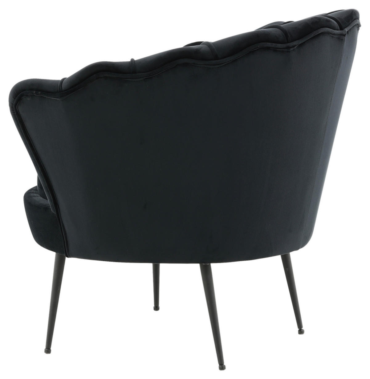 SESSEL in Schwarz  - Schwarz, Design, Textil/Metall (83/76/77cm) - Livetastic