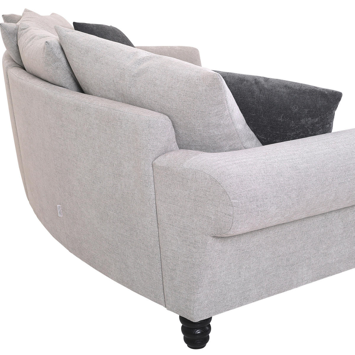 BIGSOFA in Flachgewebe Anthrazit, Beige  - Anthrazit/Beige, Konventionell, Holz/Textil (290/78/115cm) - Carryhome