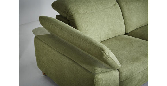 WOHNLANDSCHAFT in Textil Olivgrün - Olivgrün, Natur, Holz/Textil (261/373/187cm) - Dieter Knoll