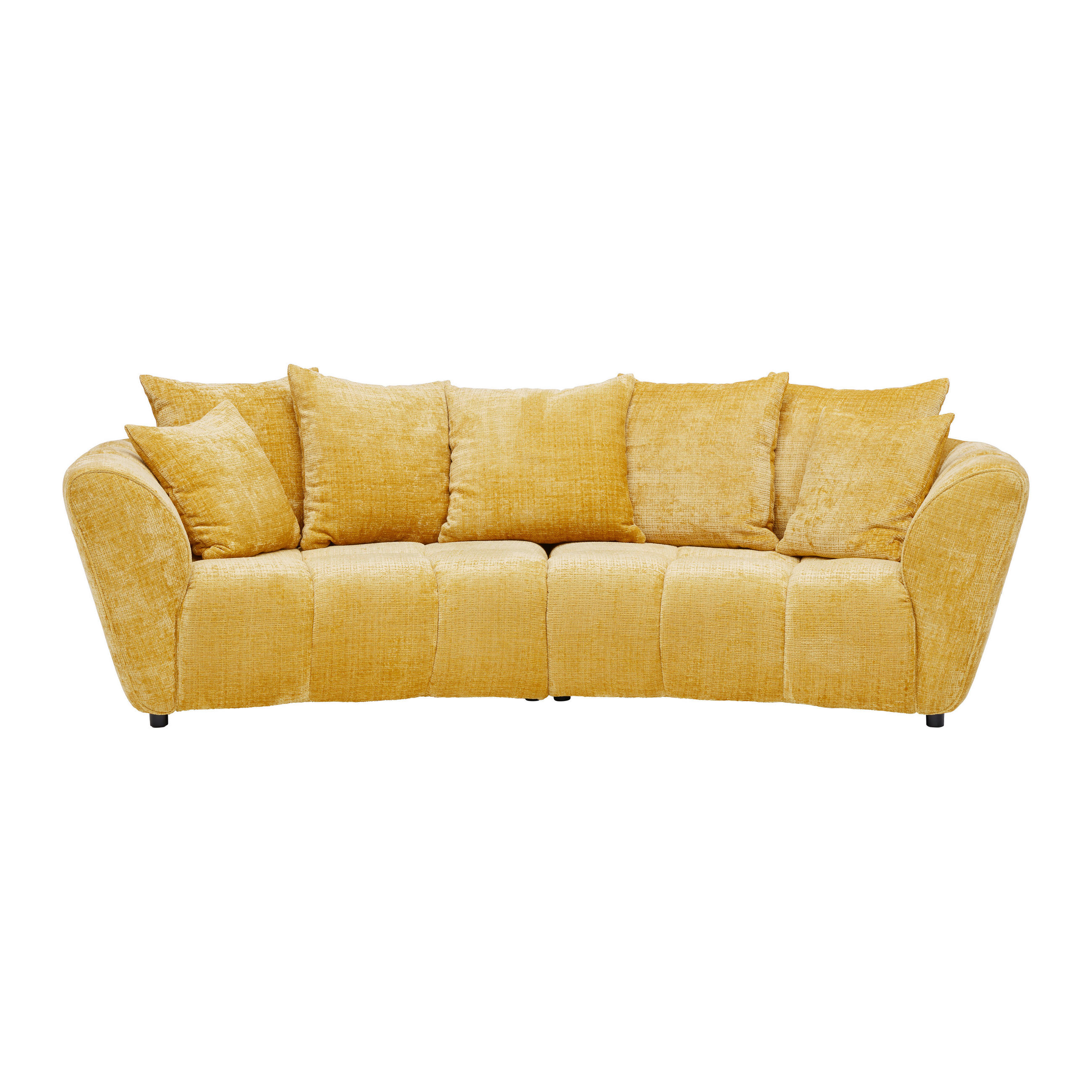 BIG SOFFA i chenille gul  - svart/gul, Modern, textil/plast (280/74cm) - MID.YOU