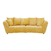 BIG SOFFA i chenille gul  - svart/gul, Modern, textil/plast (280/74cm) - MID.YOU