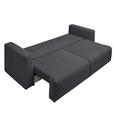 SCHLAFSOFA in Cord Dunkelgrau  - Dunkelgrau/Schwarz, Design, Kunststoff/Textil (250/92/105cm) - Carryhome