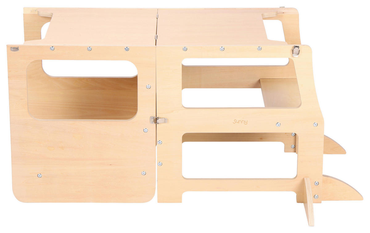 LERNTURM MAE LEARNING TOWER 2 IN 1  - Schwarz/Kieferfarben, KONVENTIONELL, Holz (49/40/92cm)