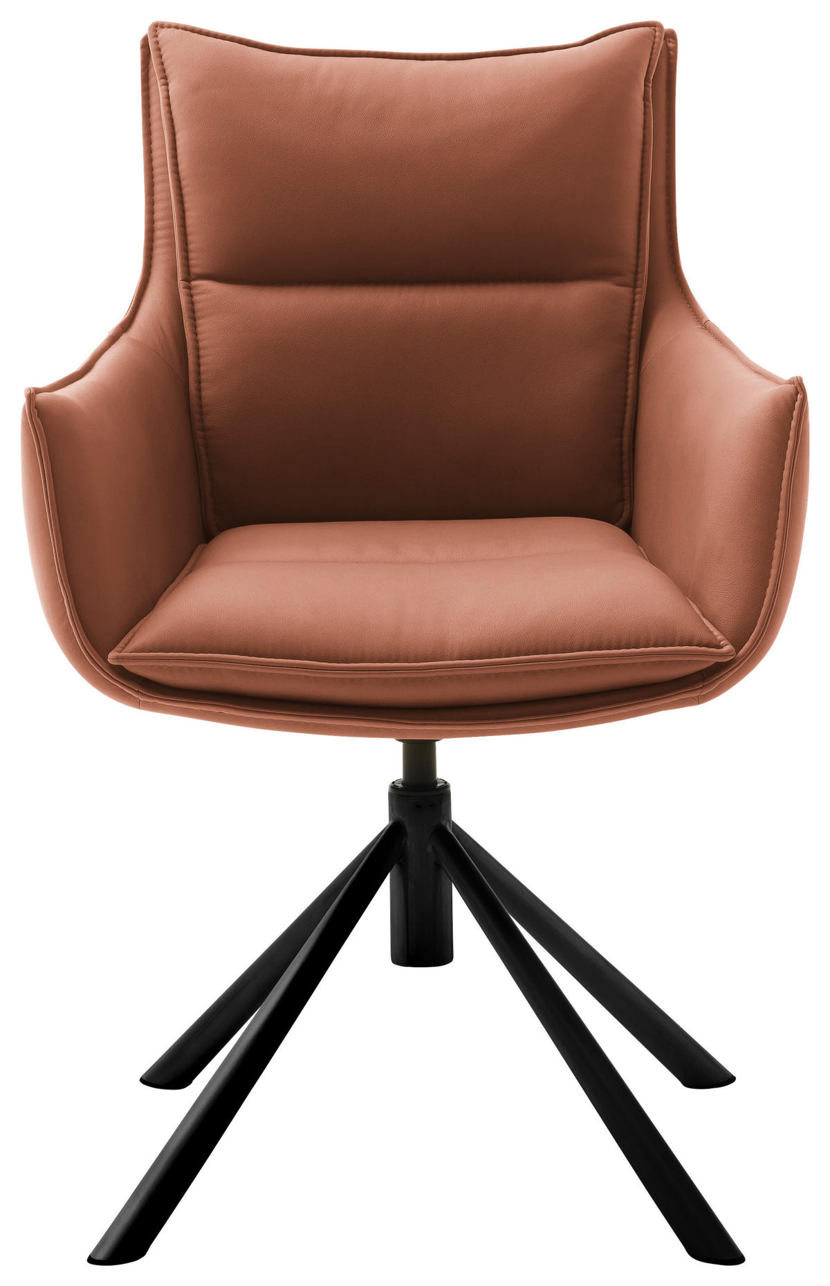 STOLICA SA RUKONASLONOM  crna, boja cigle       - crna/boja cigle, Dizajnerski, metal/tekstil (60/90/65cm) - Novel