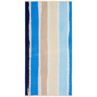 OSUŠKA NA PLÁŽ, 90/180 cm, modrá, béžová - modrá/béžová, Konvenční, textil (90/180cm) - Esposa