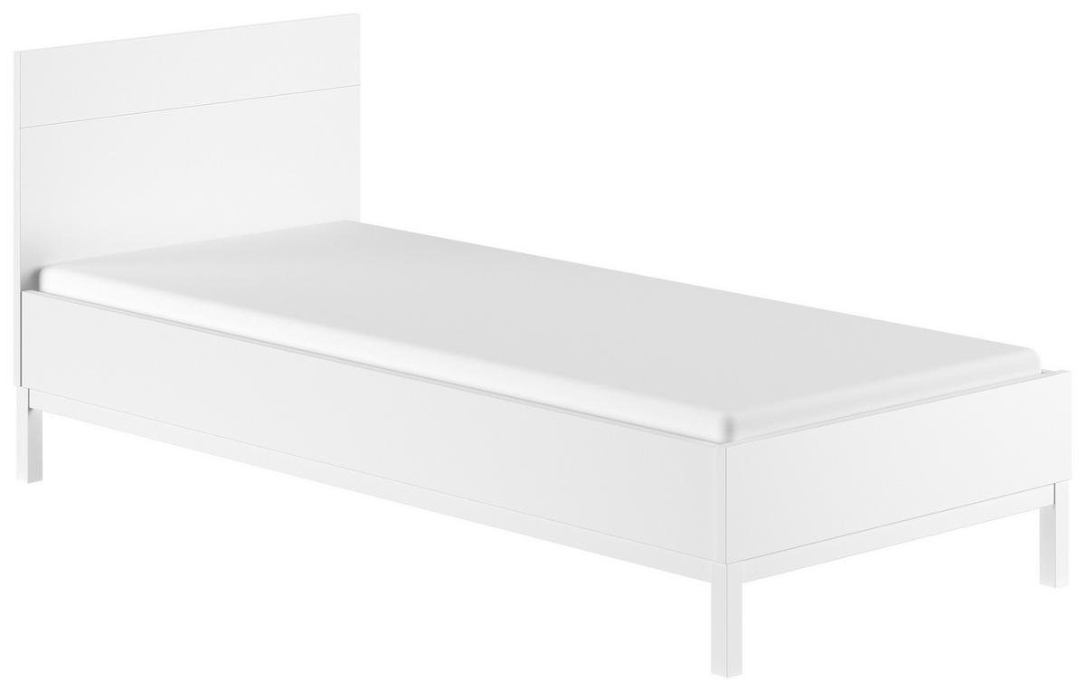BETT 90/200 cm  in Weiß  - Weiß, MODERN, Holz/Holzwerkstoff (90/200cm) - MID.YOU