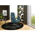 RELAXSESSEL in Leder Blau  - Blau/Edelstahlfarben, Design, Leder/Metall (76/119/86cm) - Dieter Knoll
