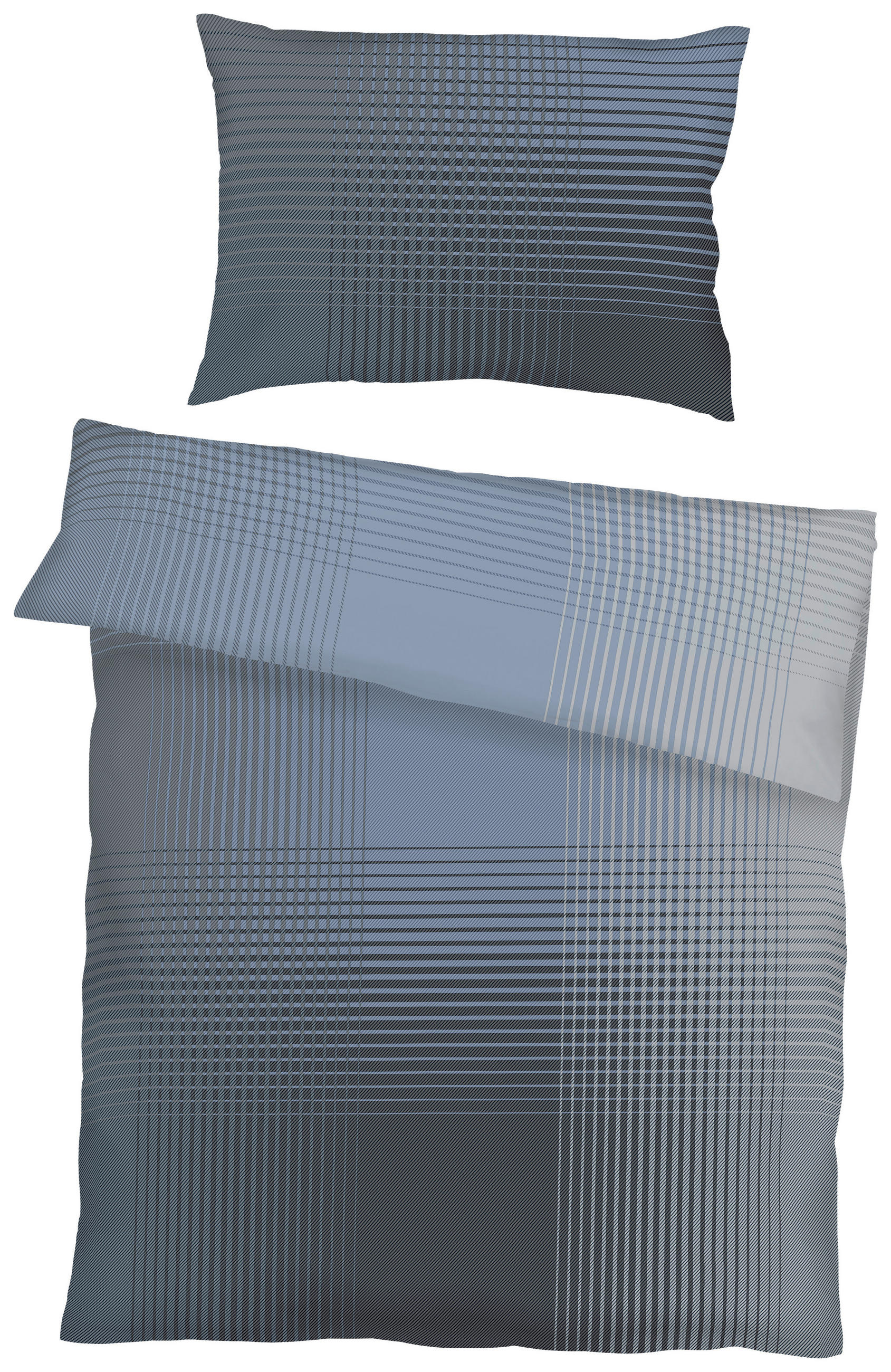 BETTWÄSCHE Makosatin 140/200 cm  - Dunkelblau, KONVENTIONELL, Textil (140/200cm) - Kaeppel