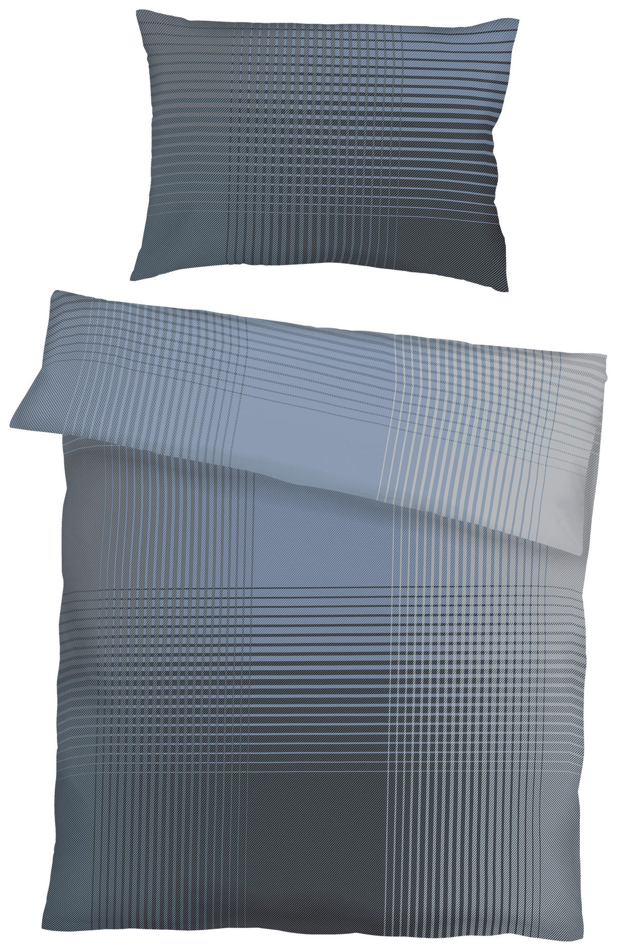 BETTWÄSCHE Makosatin 140/200 cm  - Dunkelblau, KONVENTIONELL, Textil (140/200cm) - Kaeppel