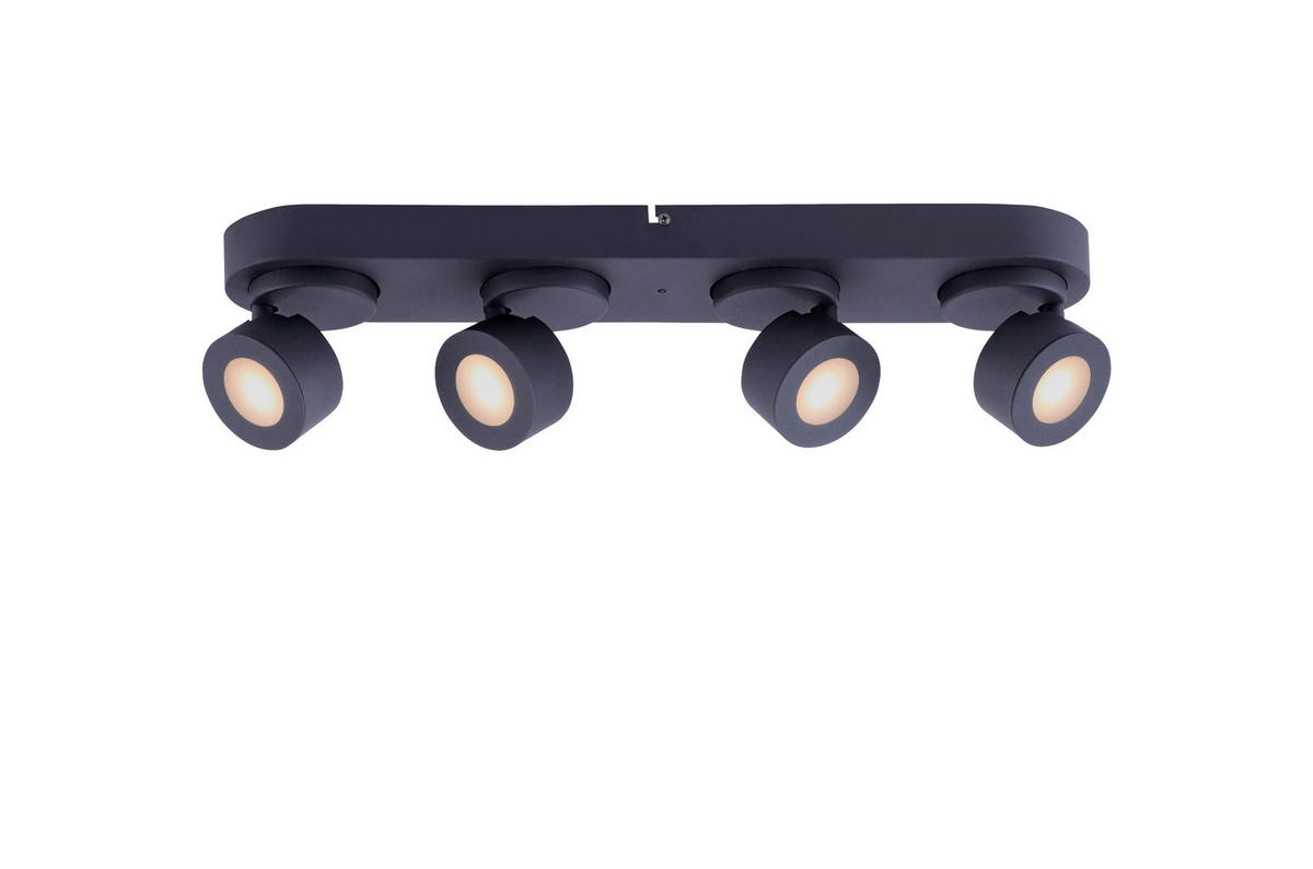 LED-REFLEKTOR  Sancho /4x300lm lm/3000-5000 K// - črna, Basics, kovina (55/12,5/11cm)