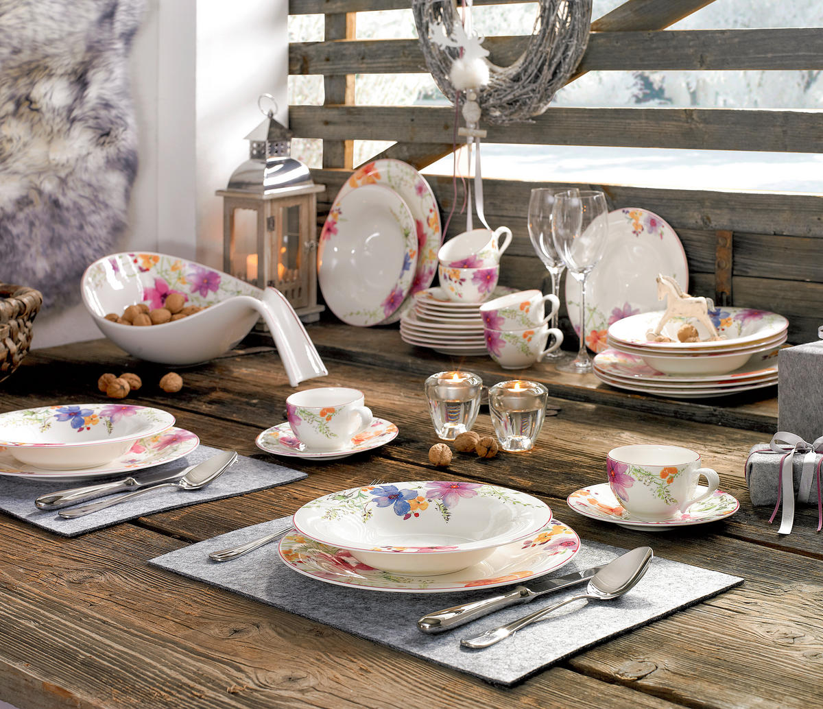 KÁVOVÝ SERVIS, 18-dielne, porcelán - viacfarebná, Basics, keramika (34/20/33cm) - Villeroy & Boch