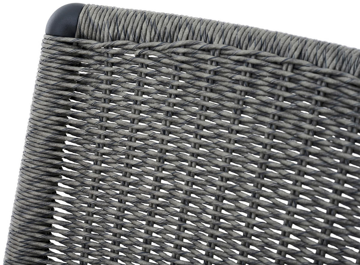 STAPELSESSEL Aluminium Grau  - Anthrazit/Grau, Design, Kunststoff/Textil (56,5/84/62cm) - Siena Garden