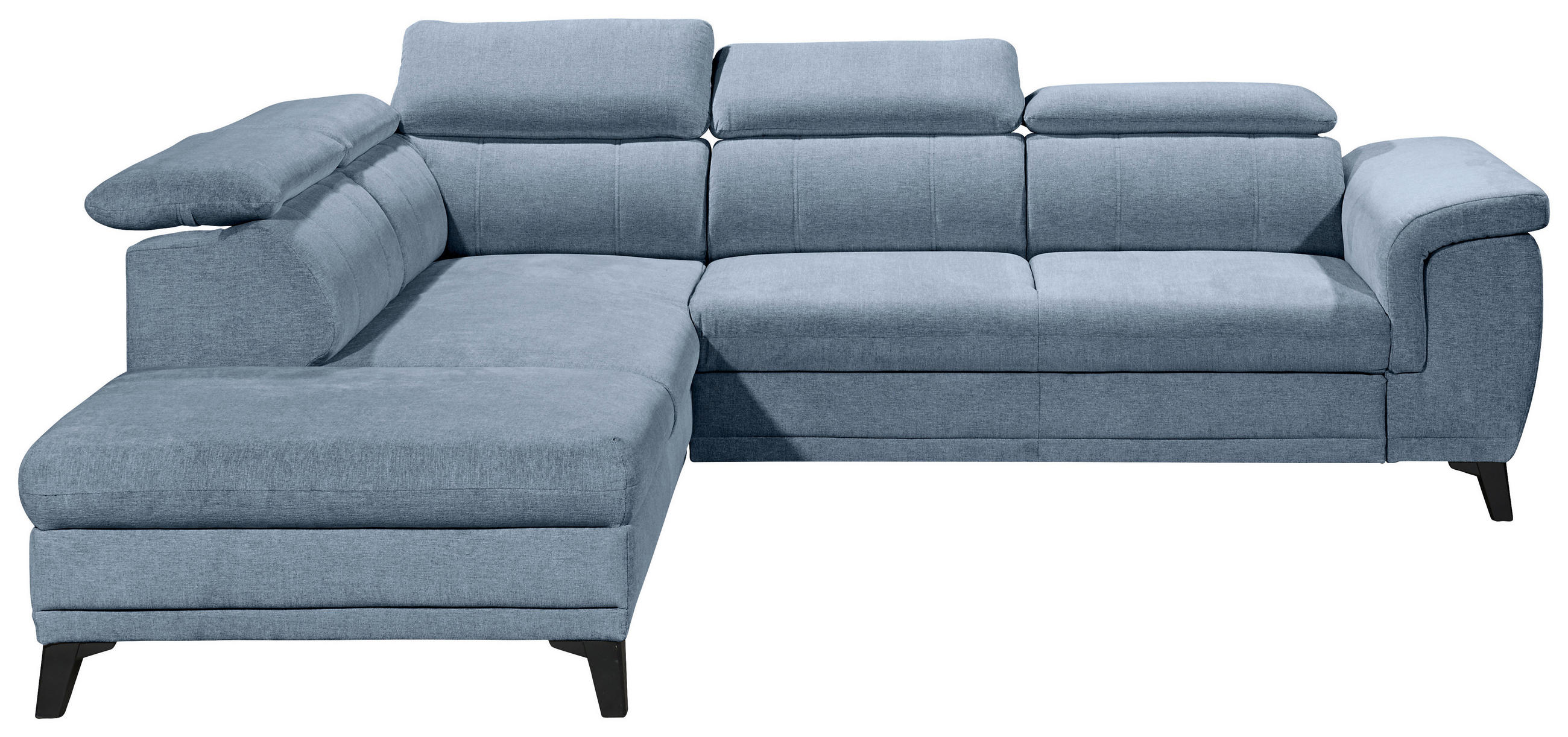 KUTNA GARNITURA tekstil  plava   - crna/plava, Moderno, tekstil/plastika (231/274cm) - MID.YOU