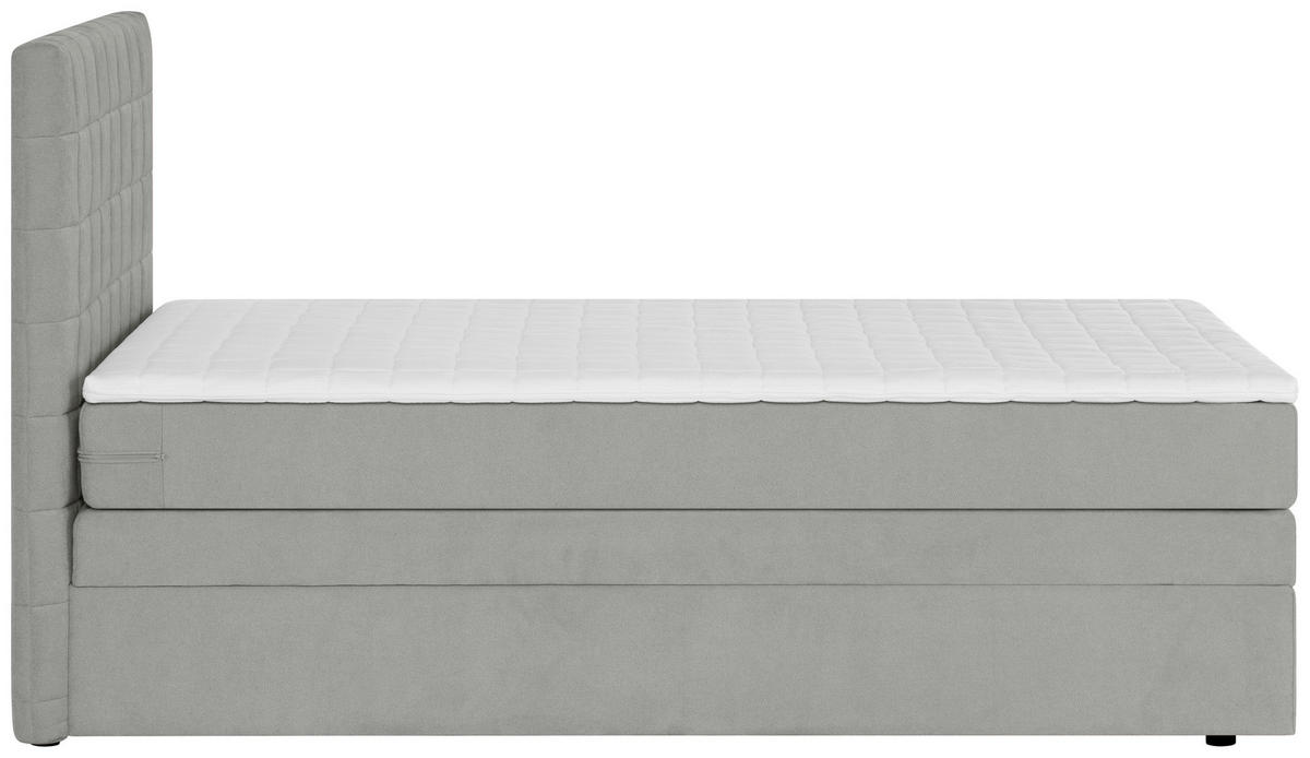 BOXSPRINGBETT 140/200 cm,  in Grau  - Schwarz/Grau, Design, Kunststoff/Textil (140/200cm) - Welnova