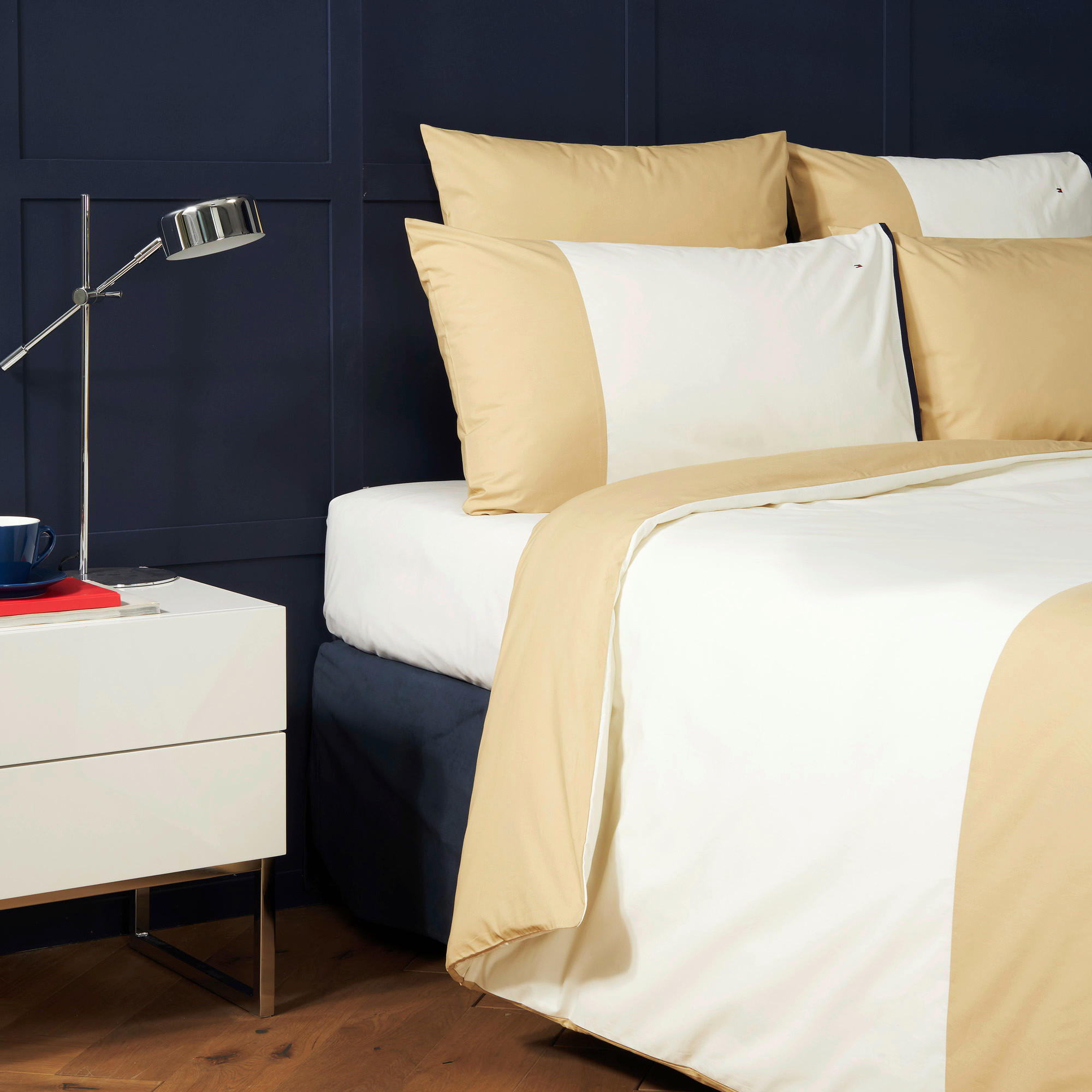 BETTWÄSCHE Color Block Perkal 155/220 cm - Naturfarben, Basics, Textil (155/220cm) - Tommy Hilfiger