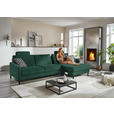 ECKSOFA Dieter Knoll in Chenille, Flachgewebe Waldgrün  316/175 cm  - Waldgrün/Schwarz, Design, Textil/Metall (316/175cm) - Dieter Knoll