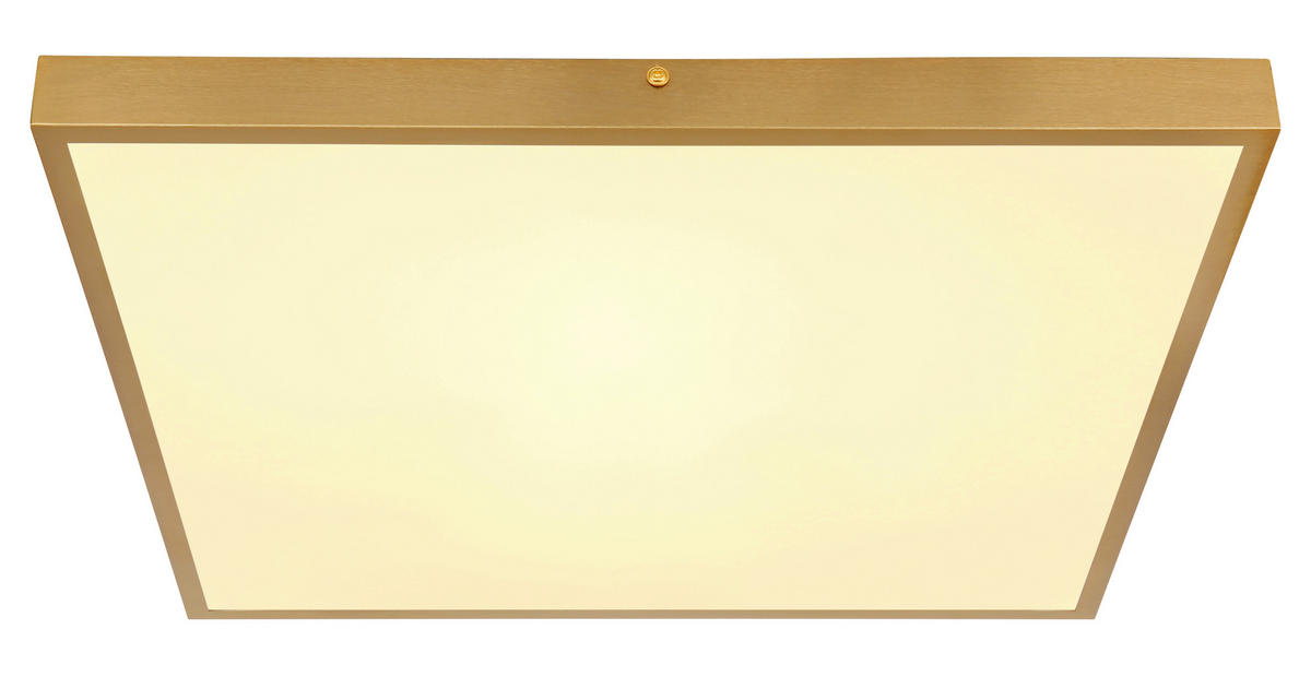 LED-DECKENLEUCHTE 45/46/3 cm   - Messingfarben/Opal, KONVENTIONELL, Kunststoff/Metall (45/46/3cm) - Globo