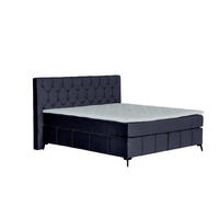 BOXSPRING KREVET     tamno plava  - tamno plava/crna, Moderno, drvni materijal/tekstil (160/200cm) - Hom`in