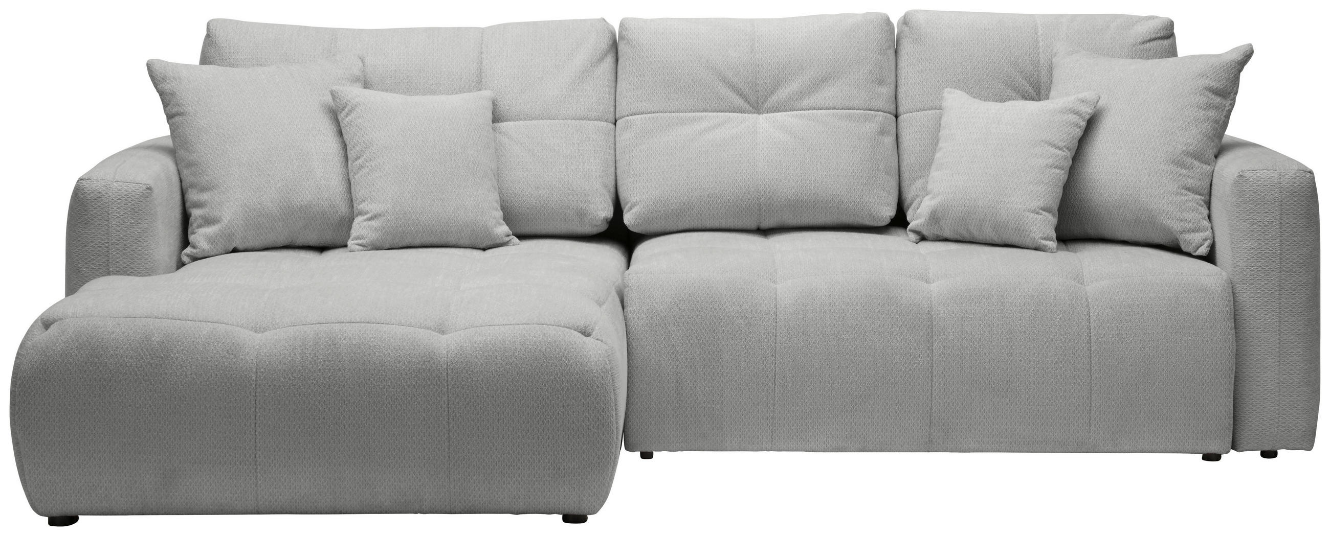 COLȚAR EXTENSIBIL CU LADĂ textil gri  - negru/gri, Modern, plastic/textil (172/276cm) - Hom`in