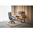 SCHREIBTISCH 150/60/76 cm  in Schwarz, Eichefarben  - Eichefarben/Schwarz, Design, Holzwerkstoff/Metall (150/60/76cm) - Venda