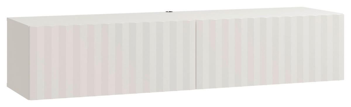 ZÁVESNÁ NÍZKA KOMODA, biela, 154/32/42 cm - biela, Basics, kompozitné drevo (154/32/42cm) - Xora