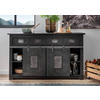 SIDEBOARD 150/90/45 cm  - Schwarz/Grau, KONVENTIONELL, Holz/Metall (150/90/45cm) - Livetastic