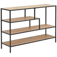 REGAL Schwarz, Eichefarben  - Eichefarben/Schwarz, Trend, Holzwerkstoff/Metall (114/78/33cm) - Xora