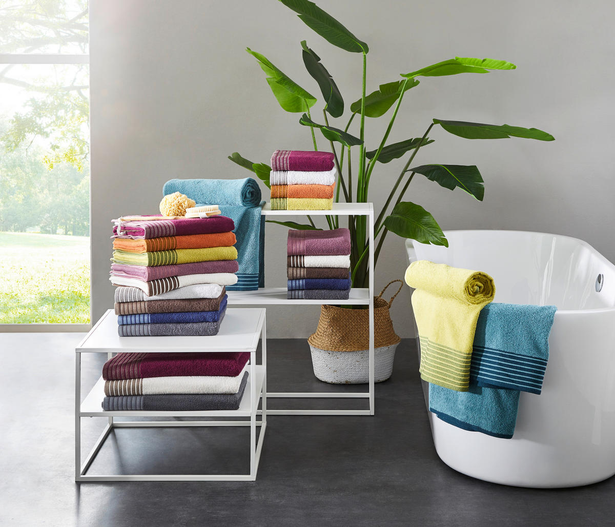 DUSCHTUCH Santo 70/140 cm  - Petrol, Basics, Textil (70/140cm) - Esposa