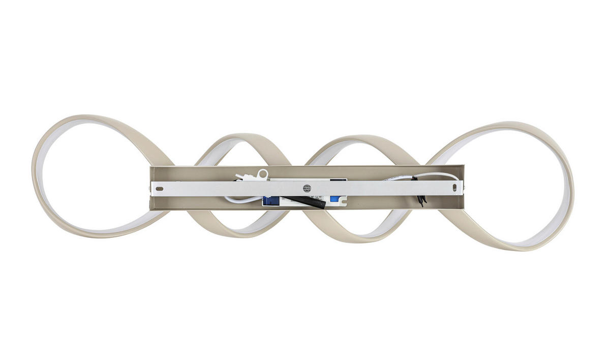 PLAFONIERĂ CU LED - nisipiu, Design, plastic/metal (80/17/23cm) - Novel