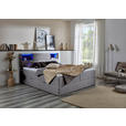 BOXSPRINGBETT 180/200 cm  in Hellgrau  - Hellgrau/Schwarz, Design, Holz/Textil (180/200cm) - Xora