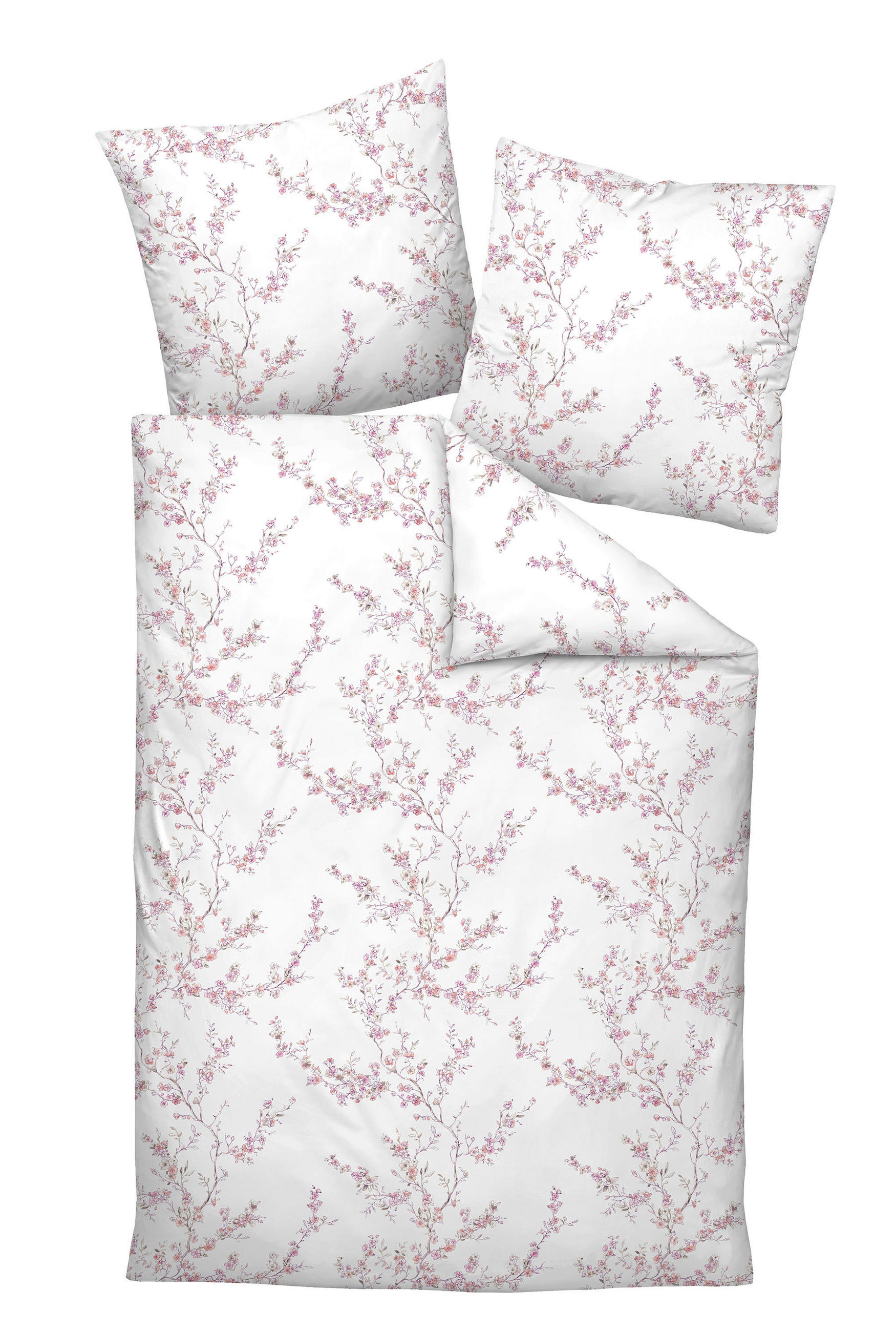 POSTELJINA 135/200 cm  MILANO  - bijela/ružičasta, Konvencionalno, tekstil (135/200cm) - Janine