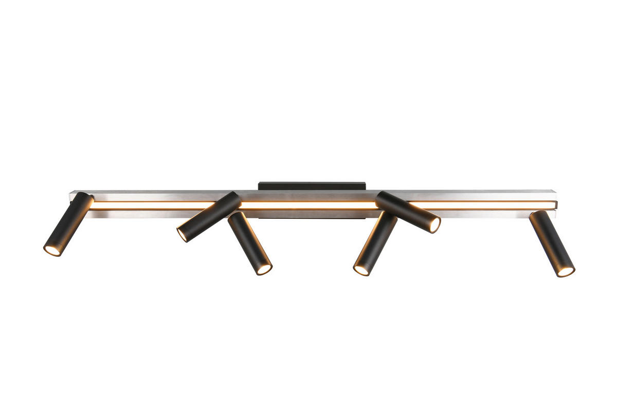 LED-STRAHLER Zeno 180/23/8,5 cm   - Schwarz/Alufarben, Basics, Metall (180/23/8,5cm) - Trio Leuchten