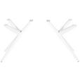 TISCHGESTELL in Metall 60/72/70 cm - Creme, Design, Metall (60/72/70cm) - Landscape