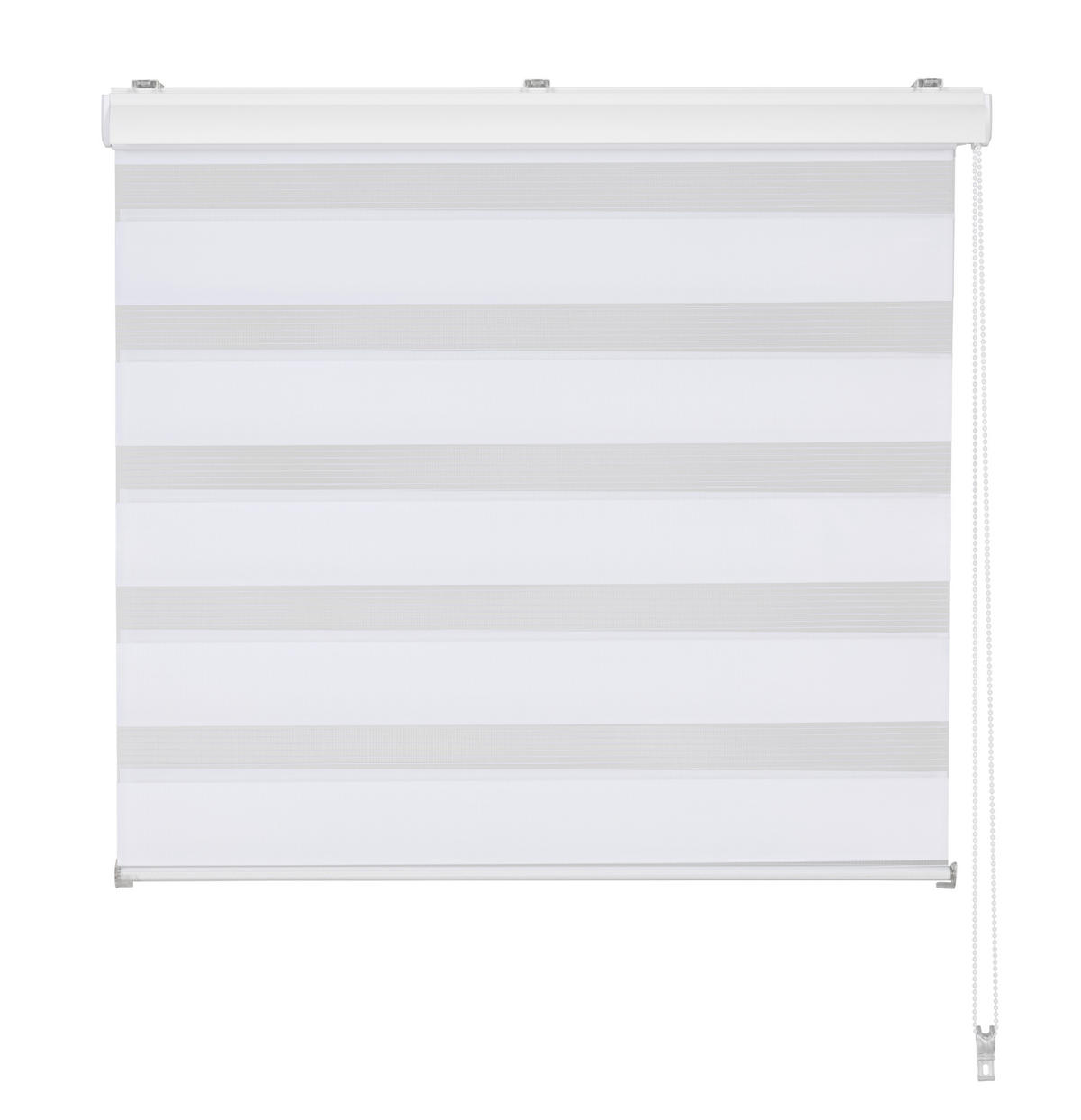 DOPPELROLLO  halbtransparent   80/210 cm   - Weiß, Basics, Kunststoff (80/210cm) - Boxxx