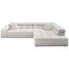 ECKSOFA Hellgrau Feincord  - Hellgrau/Schwarz, Design, Kunststoff/Textil (317/213cm) - Hom`in