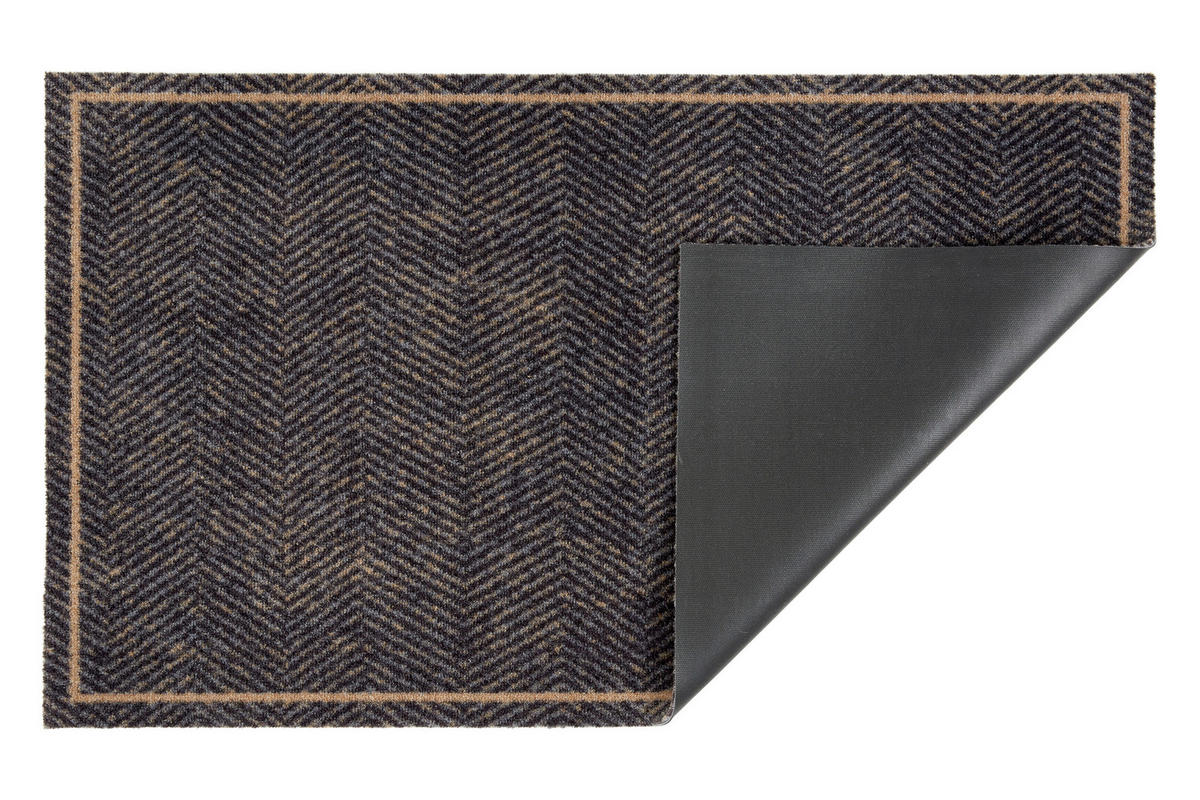 FUßMATTE  66/110 cm  Schwarz, Beige  - Beige/Schwarz, Design, Textil (66/110cm) - Esposa