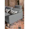 ECKSOFA in Flachgewebe, Struktur Hellgrau  - Anthrazit/Hellgrau, Design, Textil/Metall (230/254cm) - Ambiente