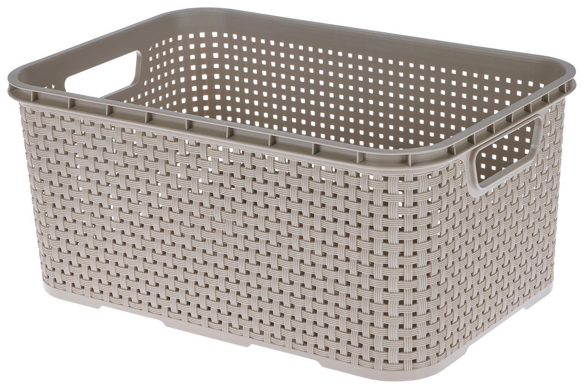 AUFBEWAHRUNGSKÖRBCHEN    28,5/19,5/12,9 cm  - Beige, Basics, Kunststoff (28,5/19,5/12,9cm) - My Baby Lou