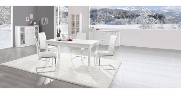 SIDEBOARD Weiß  - Silberfarben/Weiß, LIFESTYLE, Holzwerkstoff/Metall (200/90/40cm) - Carryhome