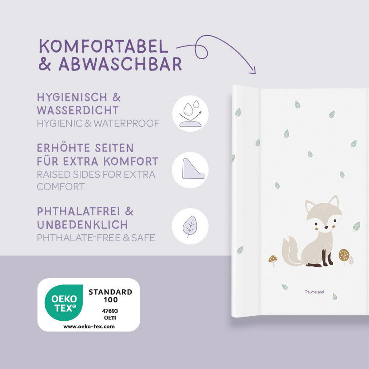 WICKELAUFLAGE Waldtiere  - Multicolor, Basics, Kunststoff (50/70/5cm) - Träumeland