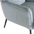 OHRENSESSEL Plüsch Mintgrün  - Schwarz/Hellblau, KONVENTIONELL, Textil/Metall (83/110/92cm) - Carryhome