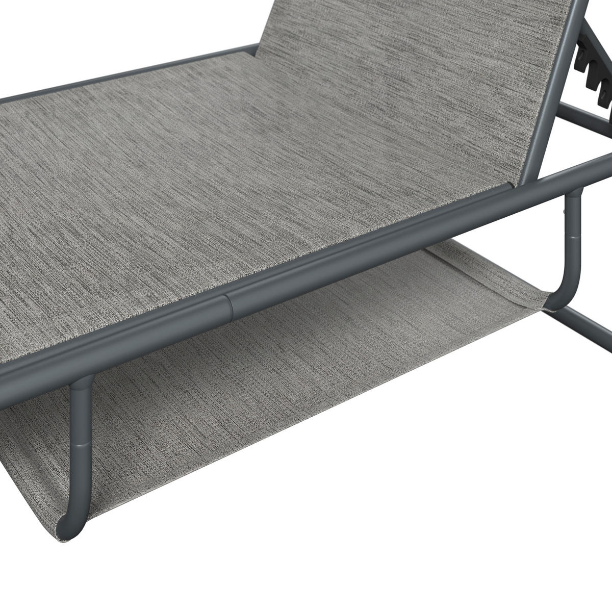 ZAHRADNÍ LEHÁTKO kov, textil - šedá/antracitová, Moderní, kov/textil (196/35/64cm) - Ambia Garden