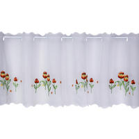 KURZGARDINE   140/44 cm   - Rot/Weiß, Natur, Textil (140/44cm)