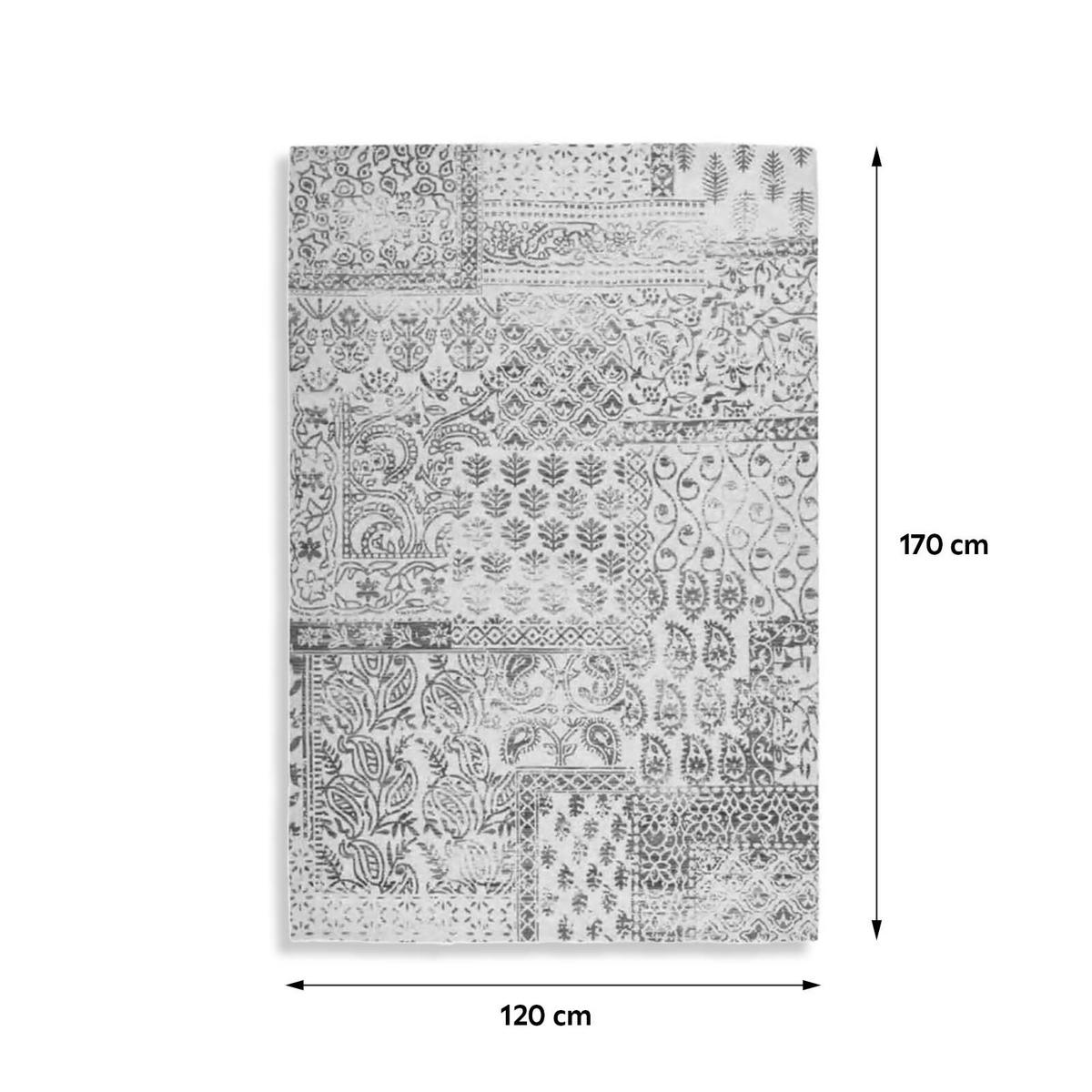 VENKOVNÍ KOBEREC, 120/170 cm, krémová, tmavě modrá - krémová/tmavě modrá, Lifestyle, textil/plast (120/170cm)