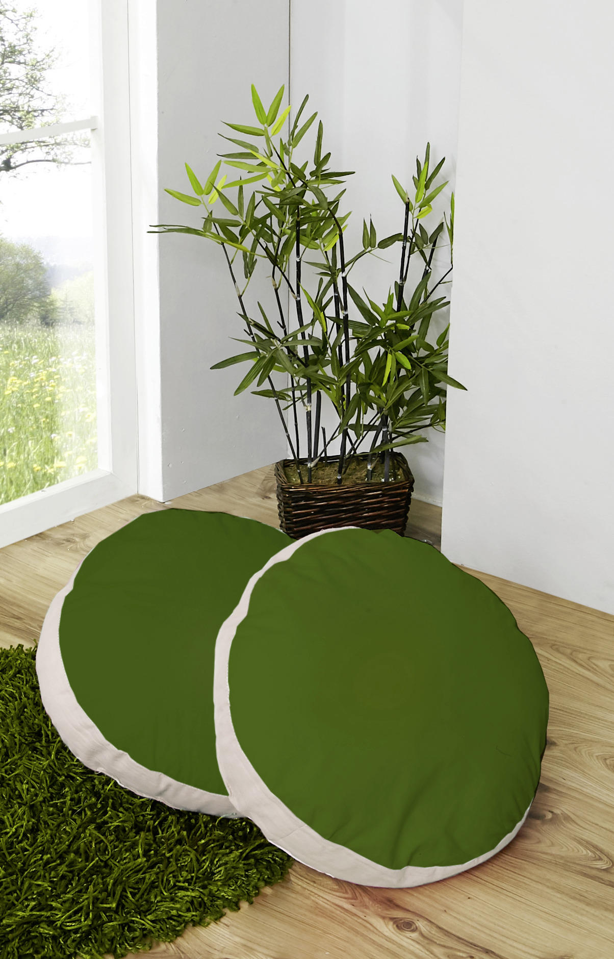 KINDERKISSEN  40/40 cm   - Grün, KONVENTIONELL, Textil (40/40cm) - MID.YOU