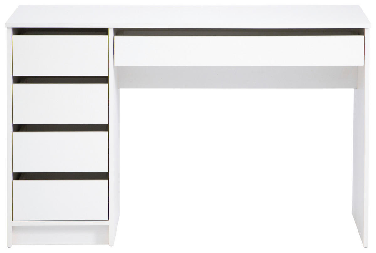 SCHREIBTISCH  Weiss  - Weiss, Modern, Holzwerkstoff (120/76/55cm) - MID.YOU