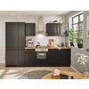 KÜCHENBLOCK 310 cm   in Schwarz  - Eichefarben/Schwarz, LIFESTYLE, Holzwerkstoff/Kunststoff (310cm) - MID.YOU