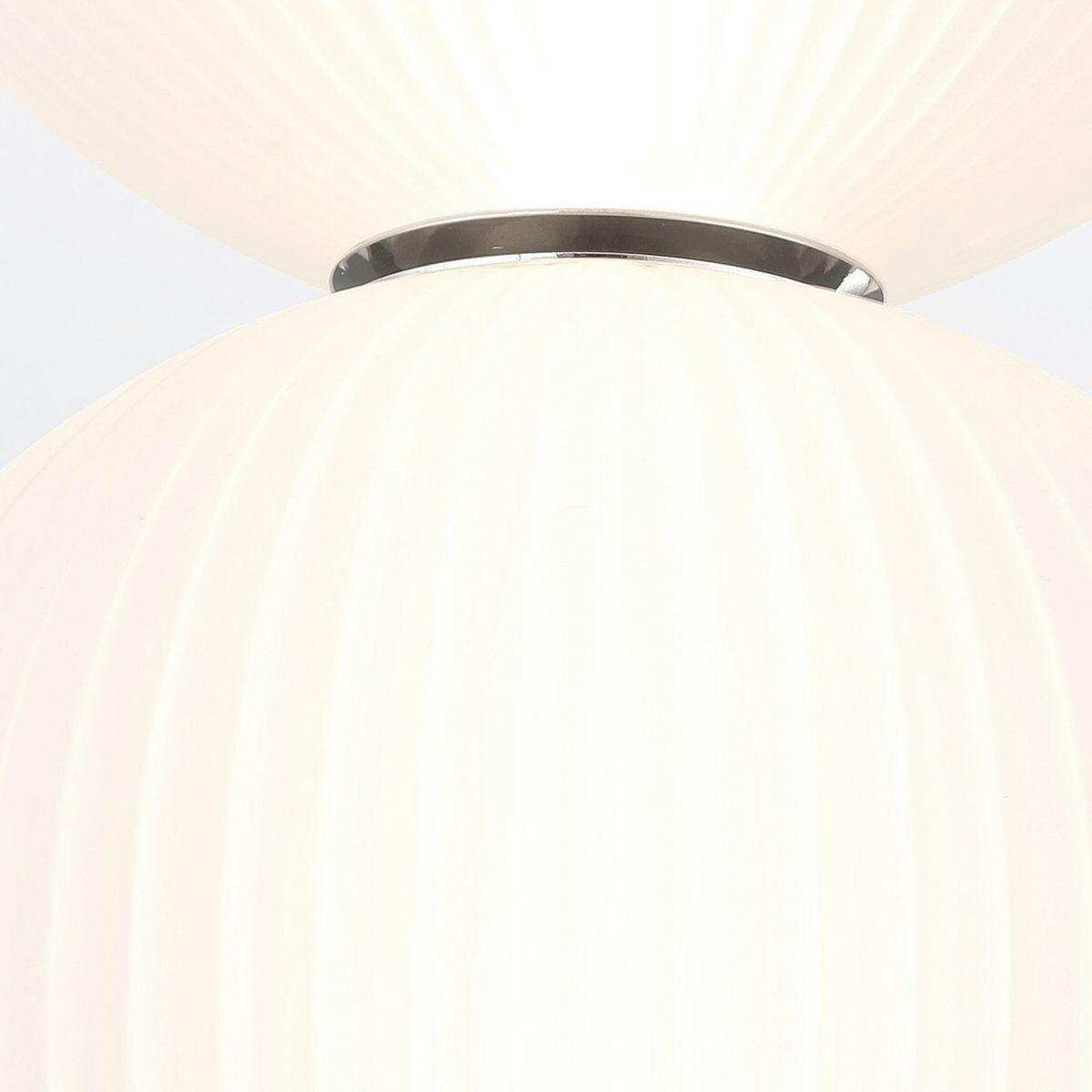 LED-PENDELLEUCHTE 15,2/47,5 cm  - Nickelfarben, KONVENTIONELL, Glas/Metall (15,2/47,5cm) - Elstead Lighting
