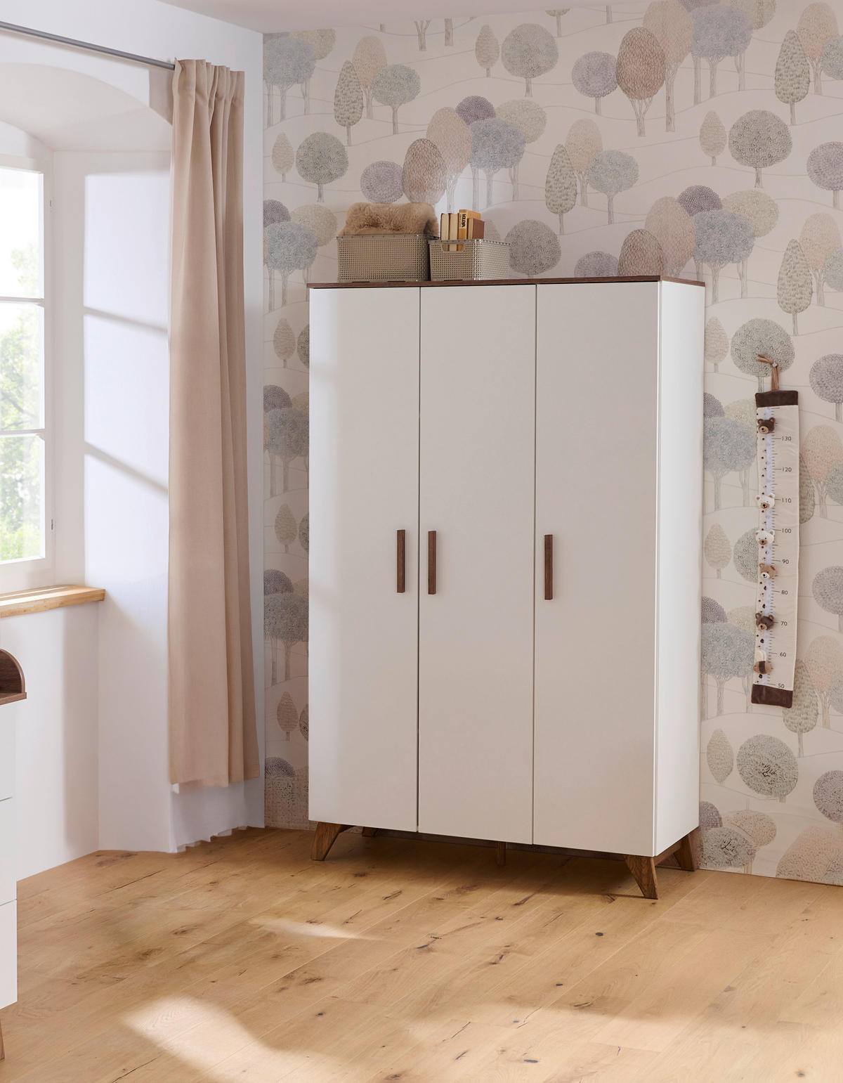BABYKLEIDERSCHRANK Emely  - Weiß, Basics, Holzwerkstoff (118/190/52cm) - Jimmylee